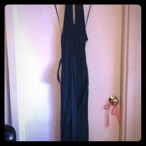 Halston Heritage Teal Jumpsuit